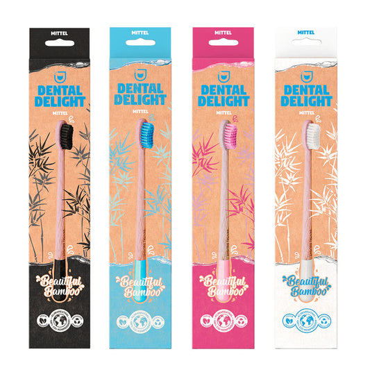 Beautiful Bamboo 4er-Set | Bambuszahnbürsten